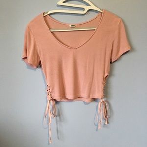 Crop top with ties